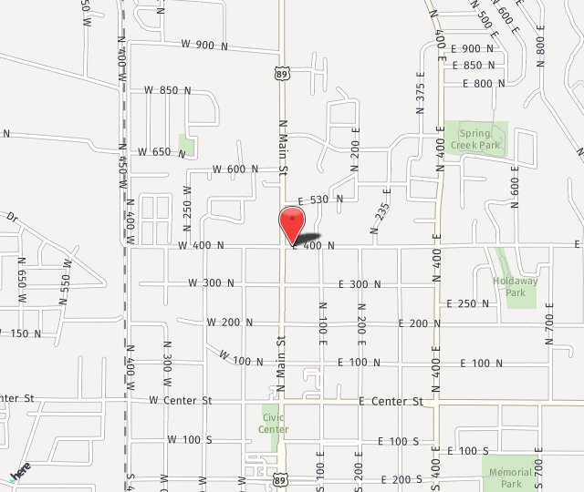 Location Map: 5 E 400 N Springville, UT 84663